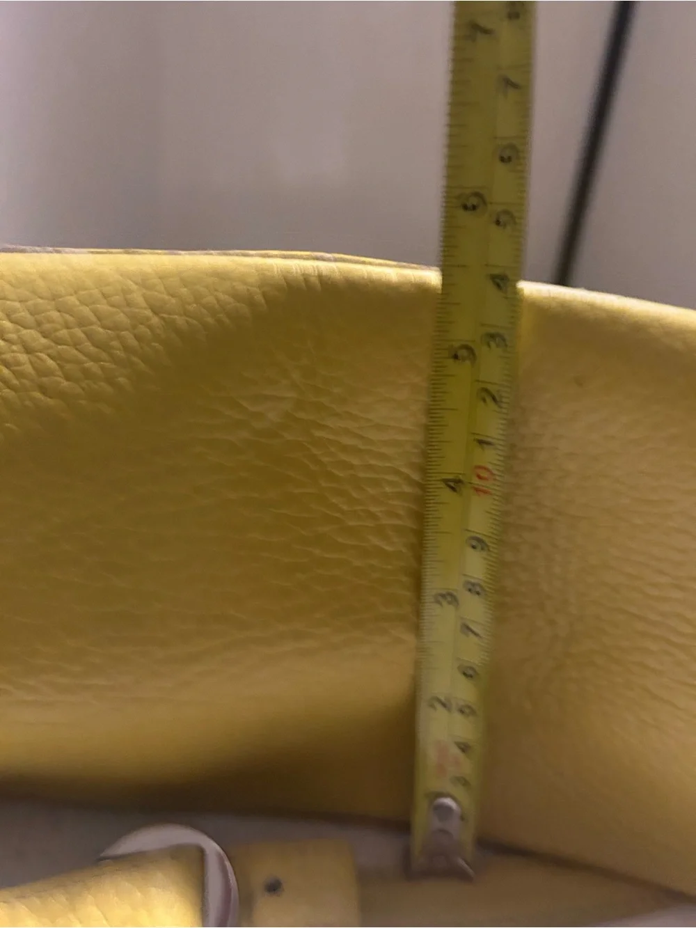 Pulicati Yellow Leather Satchel Handbag
